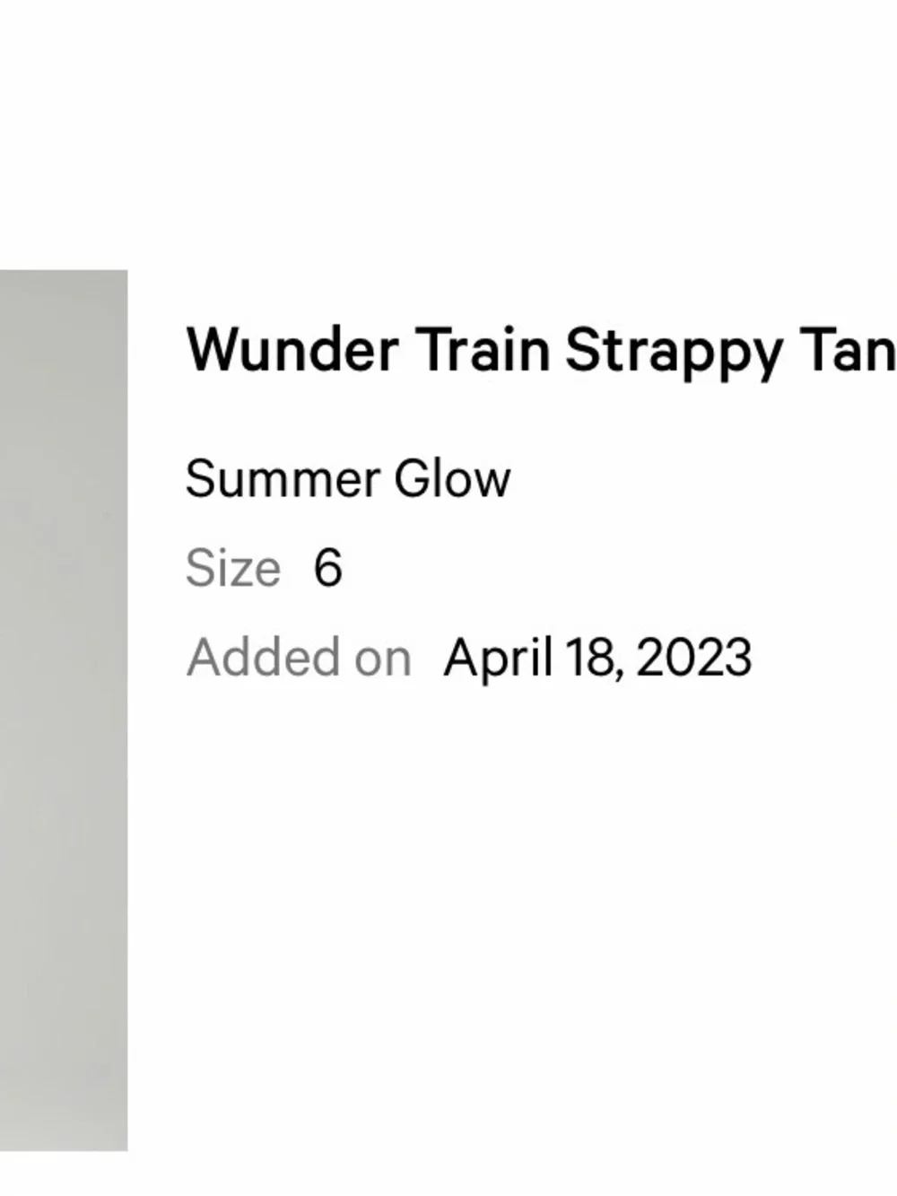 lululemon Wunder Train Strappy Tank Top